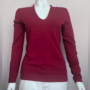 Neiman Marcus sweatshirt 66% Silk burgundy size Small